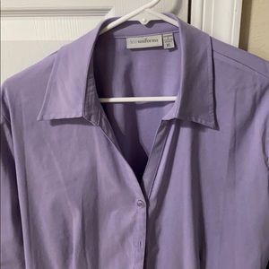 3/4 sleeve button down blouse